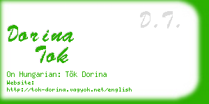dorina tok business card